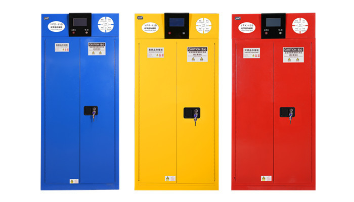 Combustible Chemicals Safety Storage Red Fire Cabinet Self Close Door Type 45Gallon