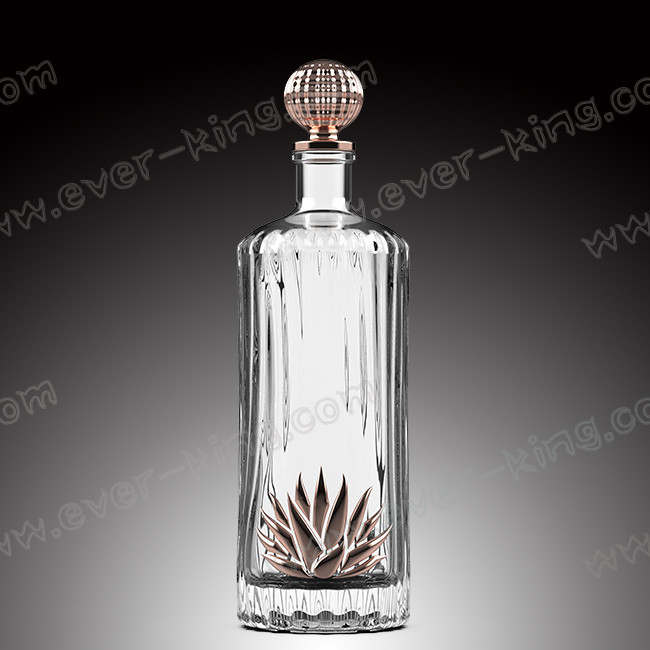 Whisky Brandy Empty Glass Bottles 750ml With Stopper Cork