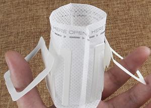 China Convenient Hanging Ear Disposable Coffee Filter Bags With Heat Seal Packaging factory