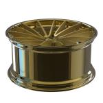 Lip Audi A7 Forged 2 Piece Rotational Wheel Rims 22inch Brushed Gold Disc