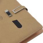 Customized Multifunctional Business Hardcover Smart Powerbank Pu Loose Leaf