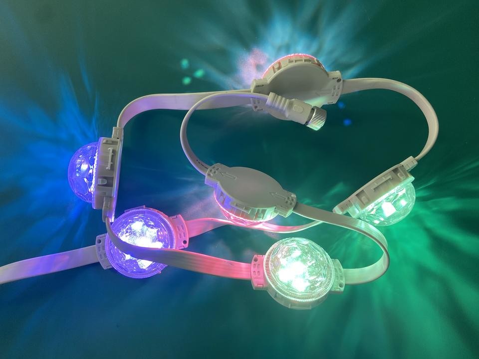 50mm Ip67 LED Point Light , Pixel Rgb Light With Diamond PC Cover