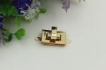 GZ factory production multi-colors square shape zinc alloy bag twist lock