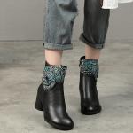 S188 Manufacturers hand-painted three-dimensional flower leather autumn and