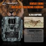 KW561 Trail infra Cam Mini 30MP 0.25s Speed 4K Video Resolution Waterproof CMOS