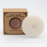 Natural Green Tea Konjac Exfoliating Round Face Sponge 7cm*7cm*3.5cm