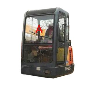China DAEWOO DH55 Excavator Cab Glass Front Up Position A 5mm Thick factory