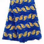 F50279 51"-52" customizable gold african cord lace fabric for wedding dress/