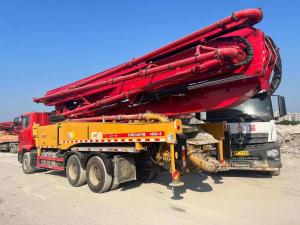 China Used heavy quipment Sy Homemade Chassis 49 Meters Concrete Pump truck mounted concrete pump factory