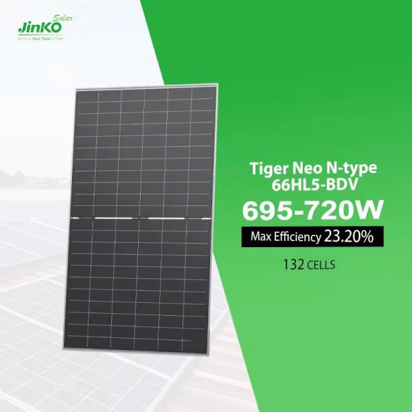 Jinko 695W 700W 705W 710W 715W Double Glass Solar Panels With Heat Strengthened