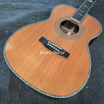 Custom OM Body Cedar Top Acoustic Electric Guitar with ROSEWOOD Back Side