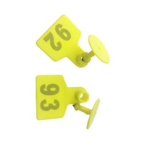 China Yellow UHF RFID Livestock Tags / Small Multi Functional RFID Cattle Tags factory