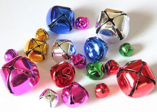 colorful light blue/green/Red/silver/ silver small metal jingle bells supplier