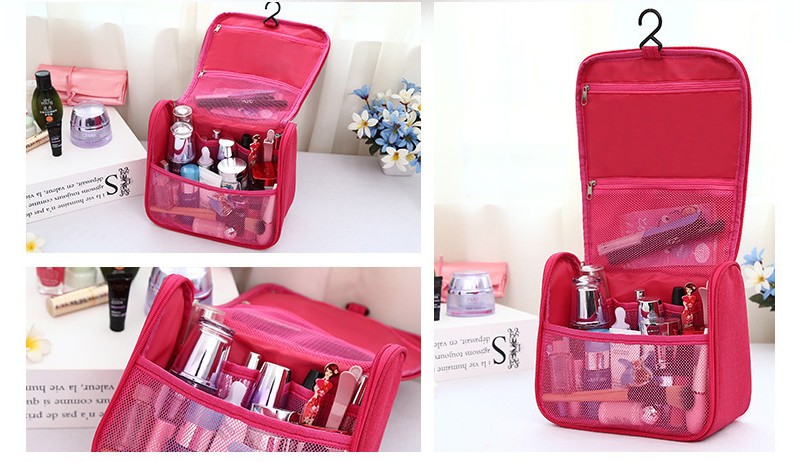 Women Waterproof Oxford Hanging Cosmetic Bag For Travel