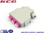 Fiber Optic Din Rail Terminal Splice Box 6 Port OM4 LC Quad Adapter 24 Core KCO