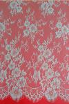 French Eyelash Lace Fabric with cord for Bridal Dress with Ivory color