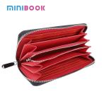 Wave Pattern Leather Women Purse Zipper Large Capacity Long Genuine Leather Men