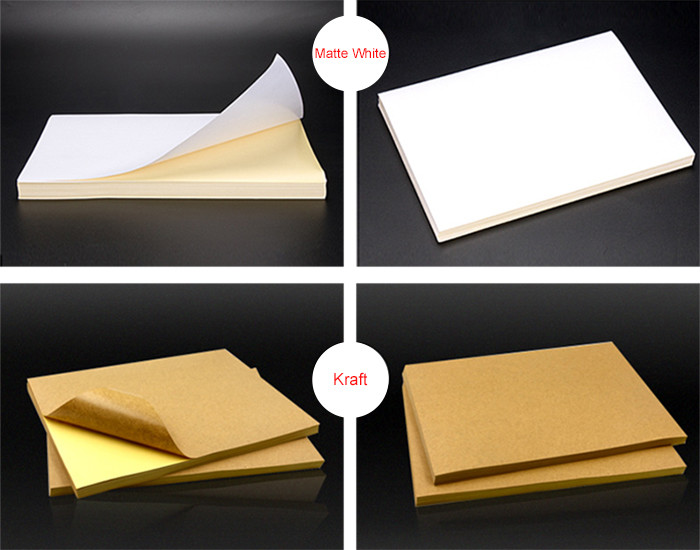 Matte Self Adhesive Label Sticker Paper Sheet Rolls A5 A6 A4 Size
