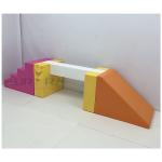 Orange Soft Play Equipment With Ball Pit And Slide Rose Red Soft Playground