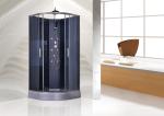 Tempered Glass Quadrant Shower Cubicles PVC In Matt Grey Functional Panel