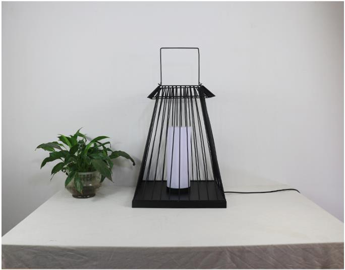 Creative Rattan Floor Lantern Lamp E27 Base For Outdoor Garden