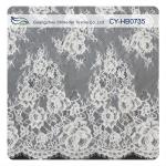 Heavy Corded Eyelash Wedding Dress Lace Fabric , Eco-Friendly