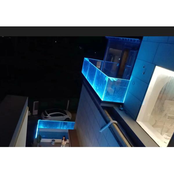 China Easy Installation Modern Design Aluminum U Channel Glass Railing with LED Light factory