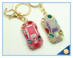 Wholesale Fashion Design Rhinestone Crystal Cars Key Chain Decoration Keychain