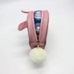 Circular Travel Cosmetic Storage Bag 20cm 6cm Pink Cosmetic Pouch