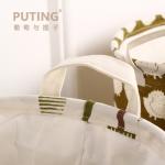 Puting Foldable washing laundry basket toy storage bag cotton lenon customized