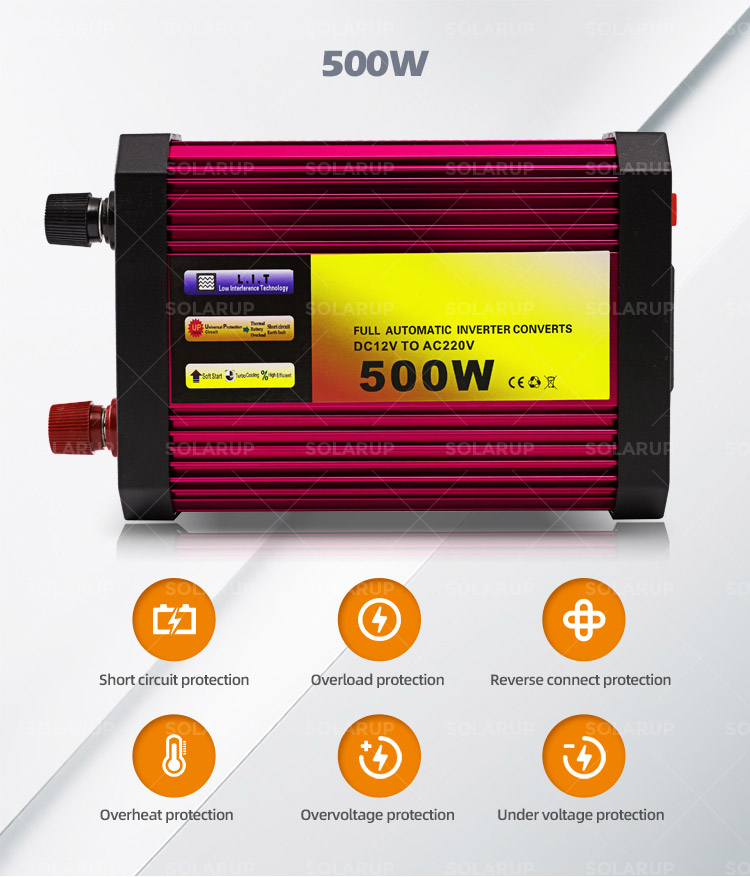 Grid Solar Micro Pv Inverter Inversor Enminiatura Hybrid Solar Inverter 500W With Lithium Battery