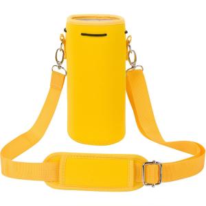 China Neoprene Water Bottle Holder Bag With Adjustable Shoulder Strap factory