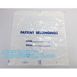 Biodegradable Patient Belonging Bag With Rigid Handle OEM Available, Drawstring