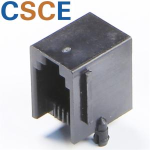 China 5521Series 4P4C Female Socket Connectors RJ11 Modular Jack Single Port factory