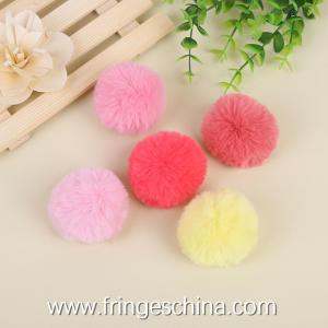 China Wholesale Colorful Fake Rabbit Fur DIY Pom Pom Ball For Handbag Costume Decoration factory
