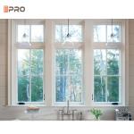 AS2047 Aluminum Casement Windows Wooden Grain Glass Sliding Window