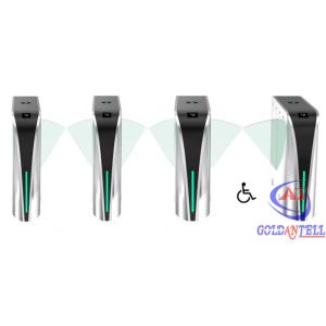 China Heavy Flow Electronic Flap Turnstile Security Gate Barrier DC Brushless Motor factory