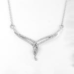 Cupid Eyes Mens Engagement Necklace 6.6g 8mm Sterling Silver Necklace