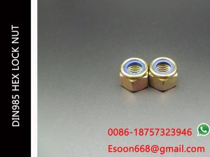 China M24-2.0/M24-3.0 DIN 985 Class 8 Zinc Finish Steel Nylon Insert Lock Nut factory