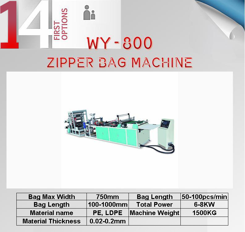 zipper bag making machine stand pouch zipper plastic bag making machines
