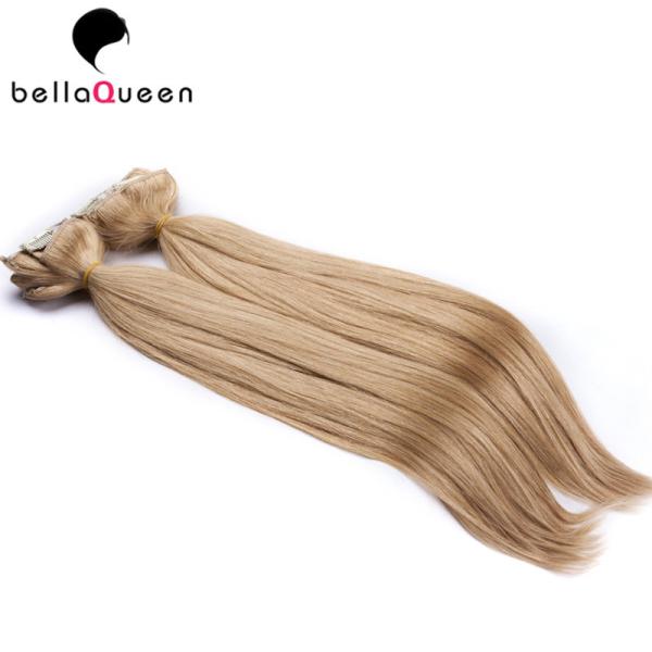 Unprocessed raw clip in hair extensions human hair , Grade 7a virgin hair