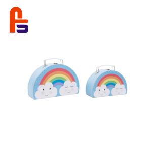 China Cute Design Large Capacity Storage For Kids Cardboard Suitcase Box factory