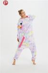 Women rainbow star fluffy Flannel Pijamas Animal Onesie kigurumi For Wholesale