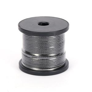 China Stage Hanging Black Steel Wire Rope 304 316 Plastic Coated Steel Cable factory