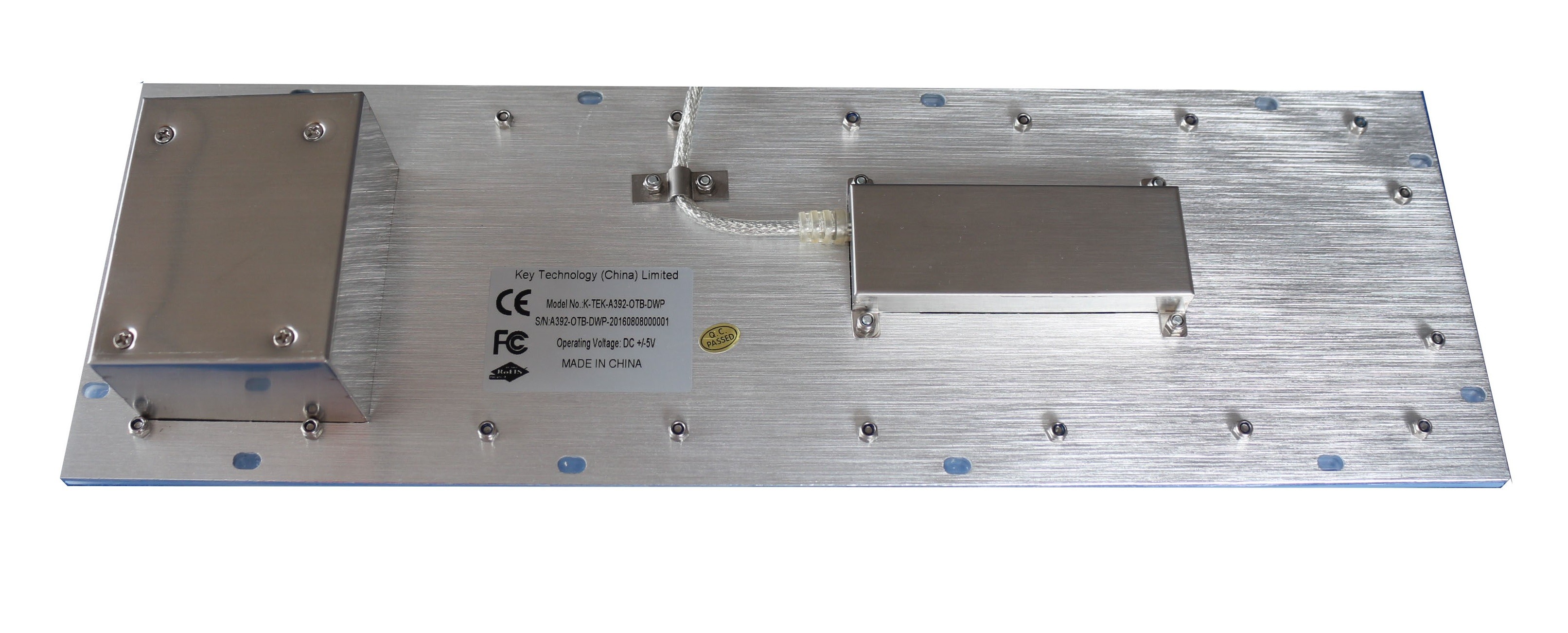 Ruggedized Metallic Panel Mount Keyboard IP67 Waterproof 73 Keys