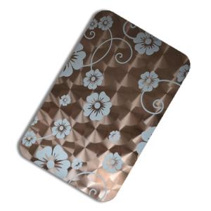 China 3.0mm Thickness Decorative Stainless Steel Sheet 201 304 316 3D Laser Finish factory