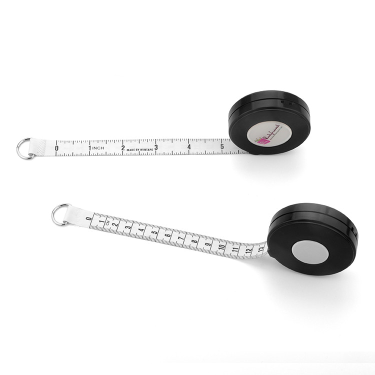 150cm 60 Inch Cute Sewing Cloth Tailor Fabric Metric Inch Retractable Measuring Tape With Logo Sticker