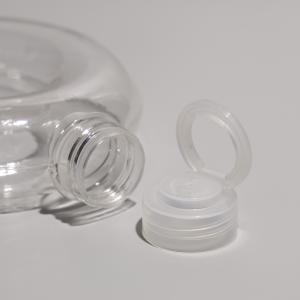 China Transparent 500ml Clear Plastic PET Bottle With Customized In Aluminum/Plastic Caps factory
