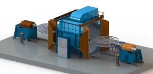 China Automated Flexible Shuttle Rotomolding Machine Reliable factory