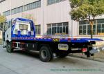 FAW Flatbed Wrecker Tow Truck 6 Wheeler For Car Carrier / Road Rescue